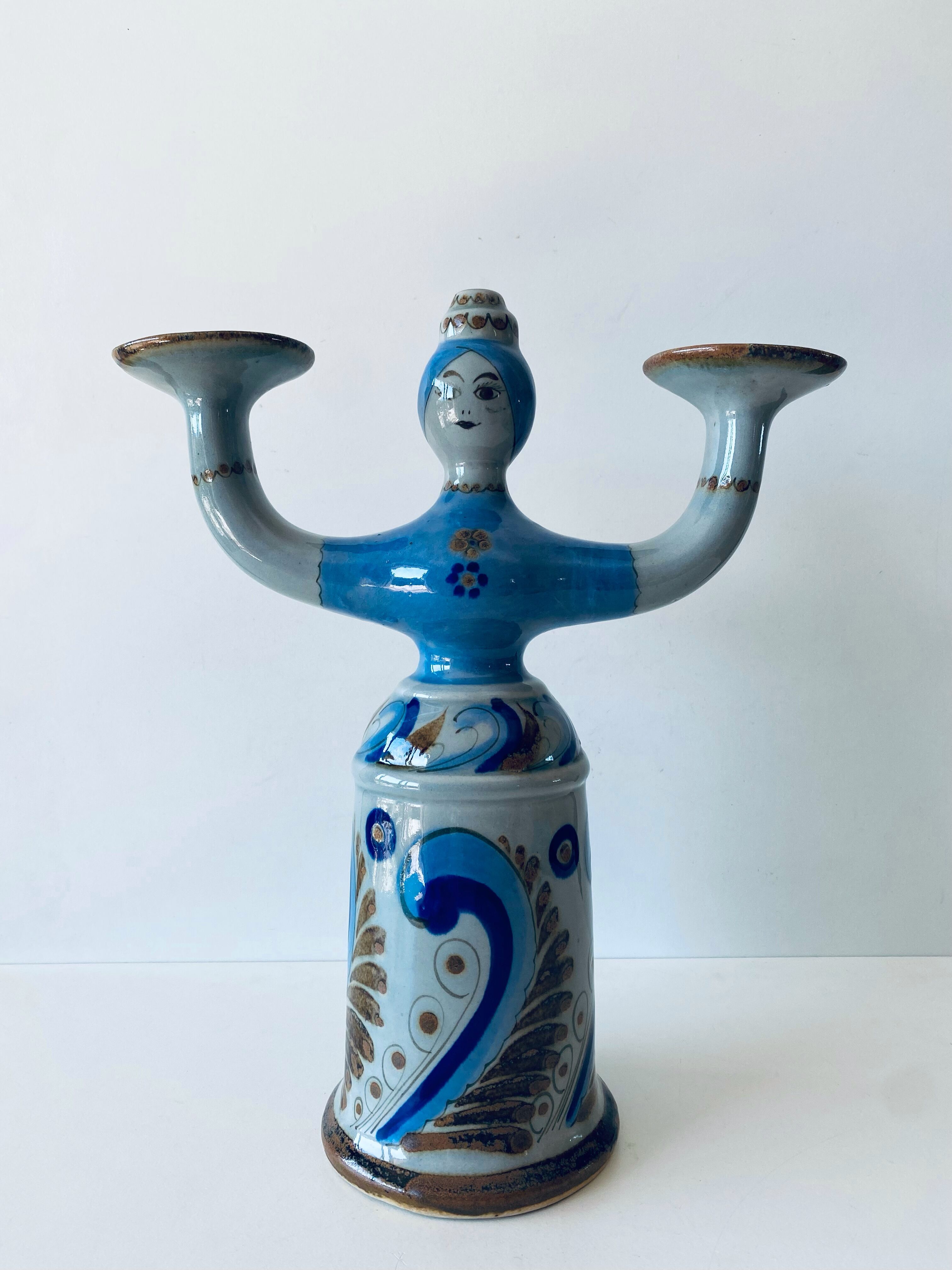 Mexican ceramic candle holder