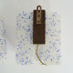 Pair of vintage wall sconces in transparent and wavy blue perspex. Year 60