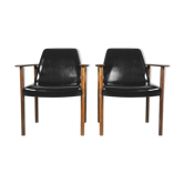 Pair of armhairs by Sven Ivar Dysthe for Dokka Møbler, 1960