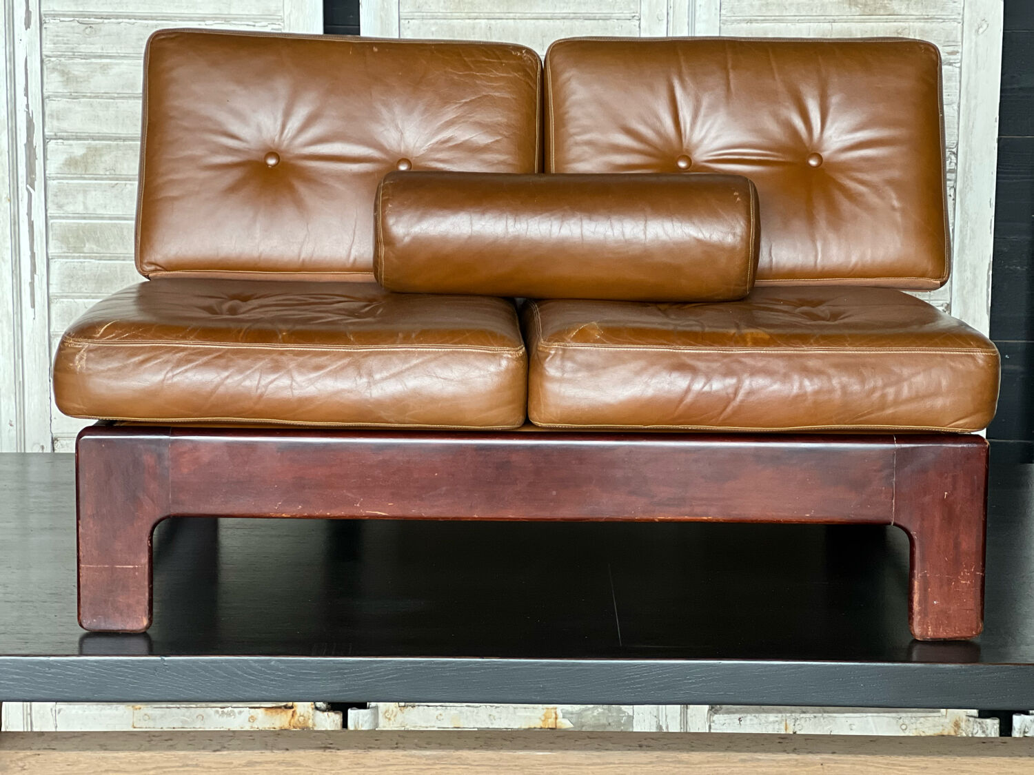 Scandinavian leather sofa