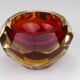 Mandruzzato Sommerso Bol Facetté en Verre Murano pour Caviar, Italie, 1960s