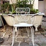 White cast iron garden armchair n°3