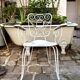 White cast iron garden chair no. 3
