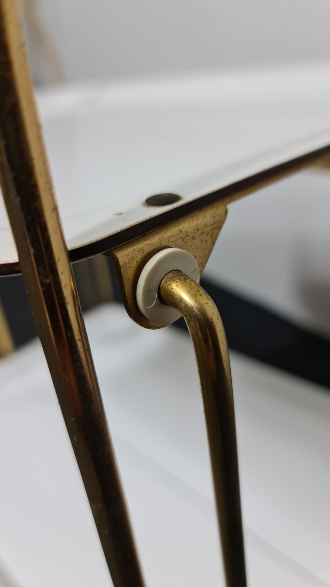 Chariot Dinett vintage en blanc