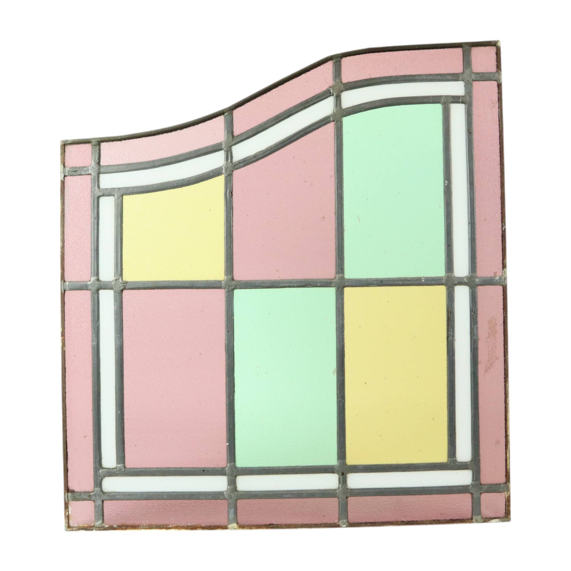 Vintage Stained Glass Window Stained Glass Set of 2 Classic Style 92x50cm