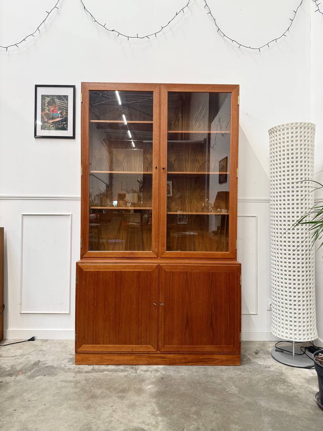 Scandinavian glass sideboard in teak