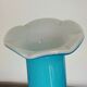 vintage turquoise opaline vase from the 60s