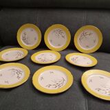 Lot d'assiettes à desserts vintage