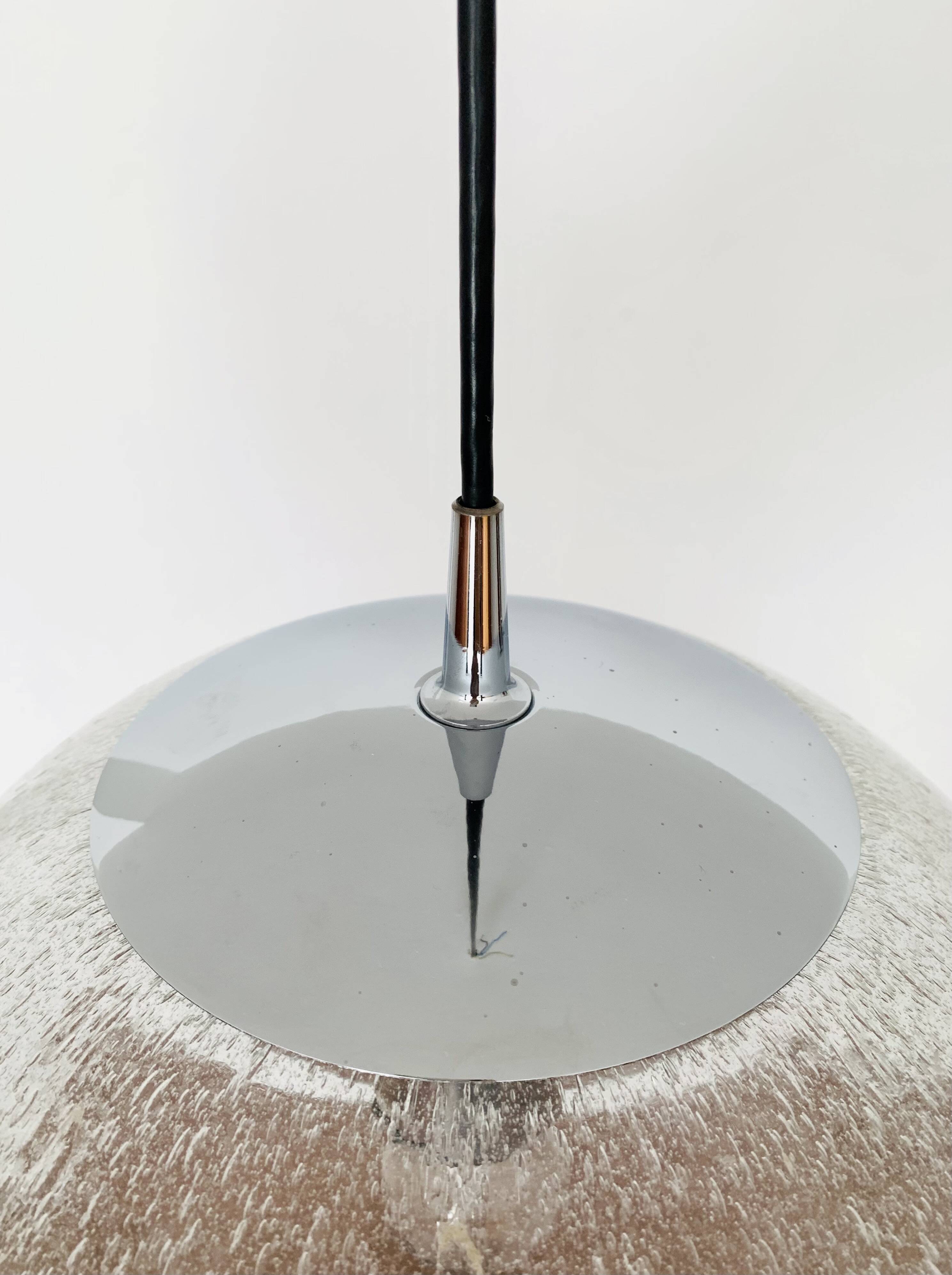 Large bubble glass pendant lamp by Peill and Putzler