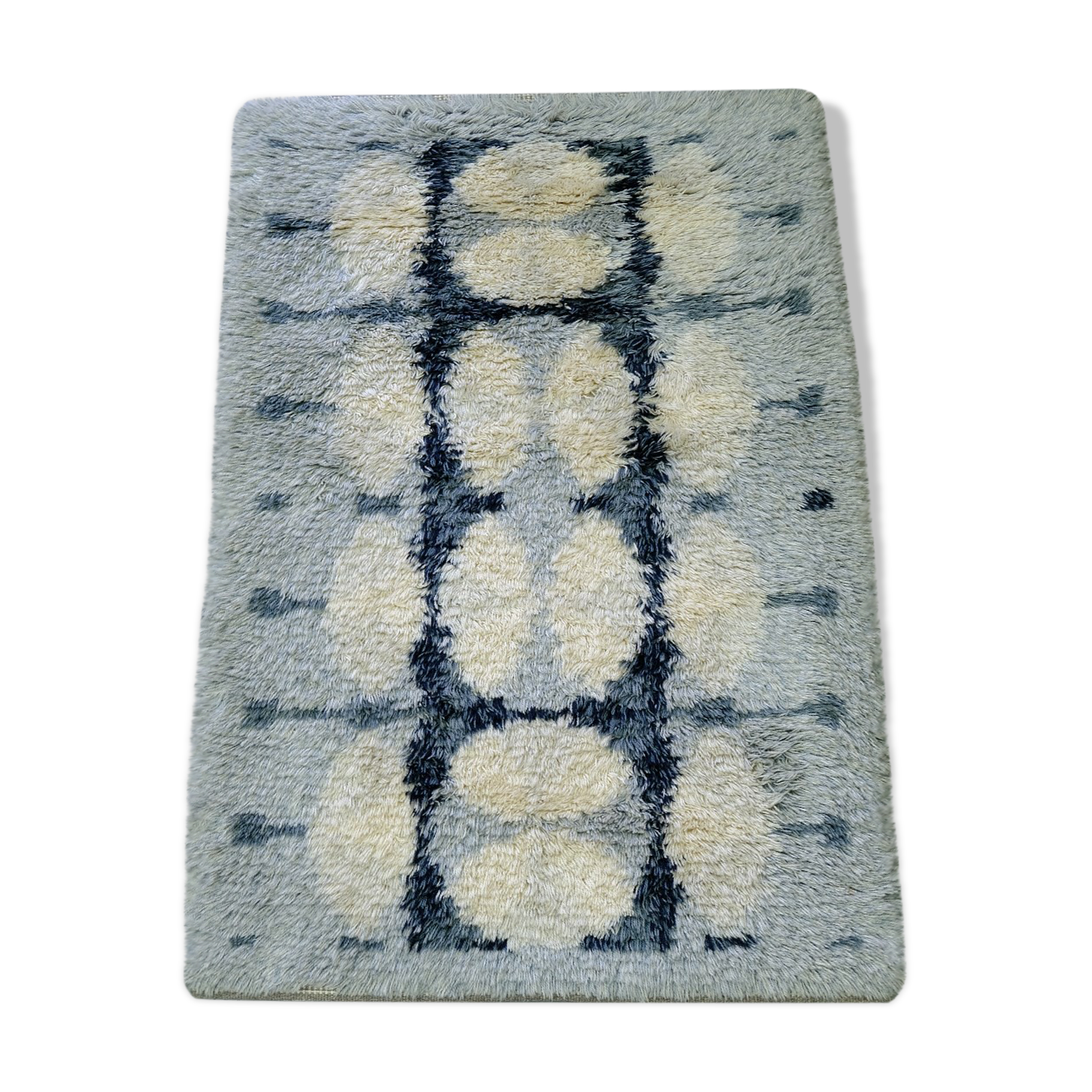Tapis Rya scandinave fait à la main, années 1960, 152x105 cm