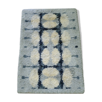 Scandinavian modern handmade Rya Rug, 1960s, 152x105 cm
