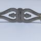Six Huwil metal handles for neo-classical drawers from the 60s