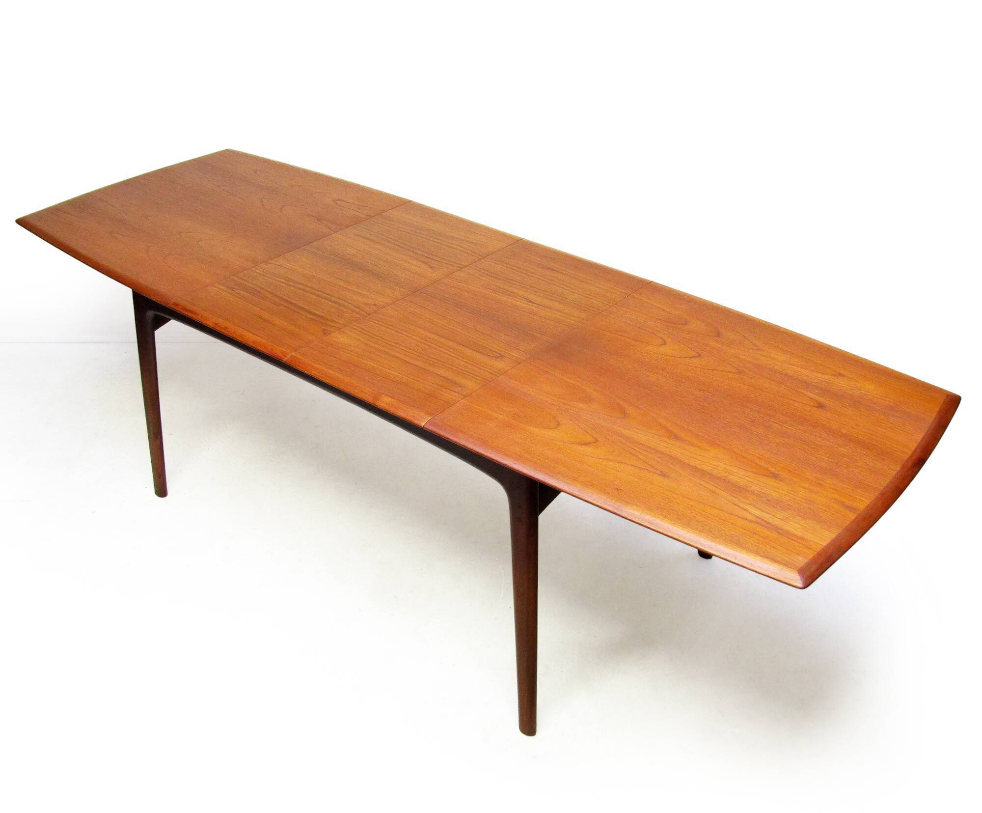 Narrow 1960s Danish Extending Table In Teak By Arne Hovmand Olsen