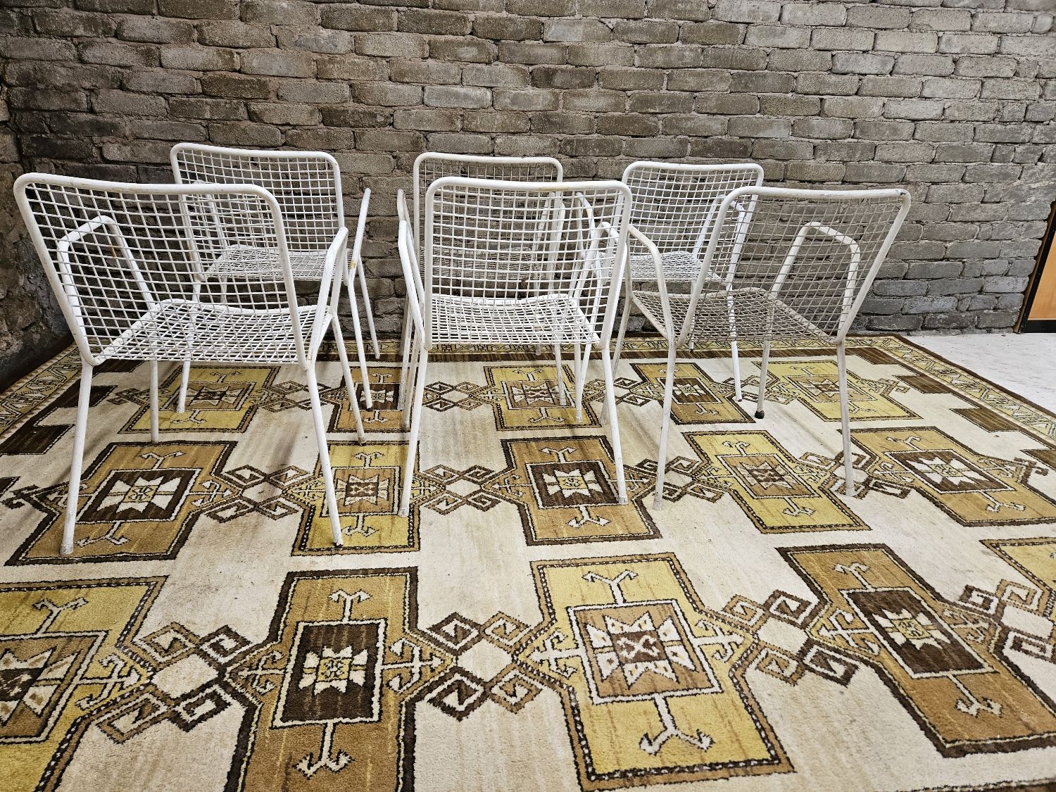 Set of 6 chairs and 1 rocking chair Rio by Emu 1960