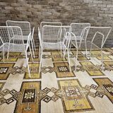 Set of 6 chairs and 1 rocking chair Rio by Emu 1960