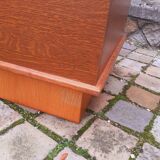 Comptoir de magasin vintage année 60 en chêne