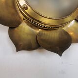 Brass flower ceiling or wall light