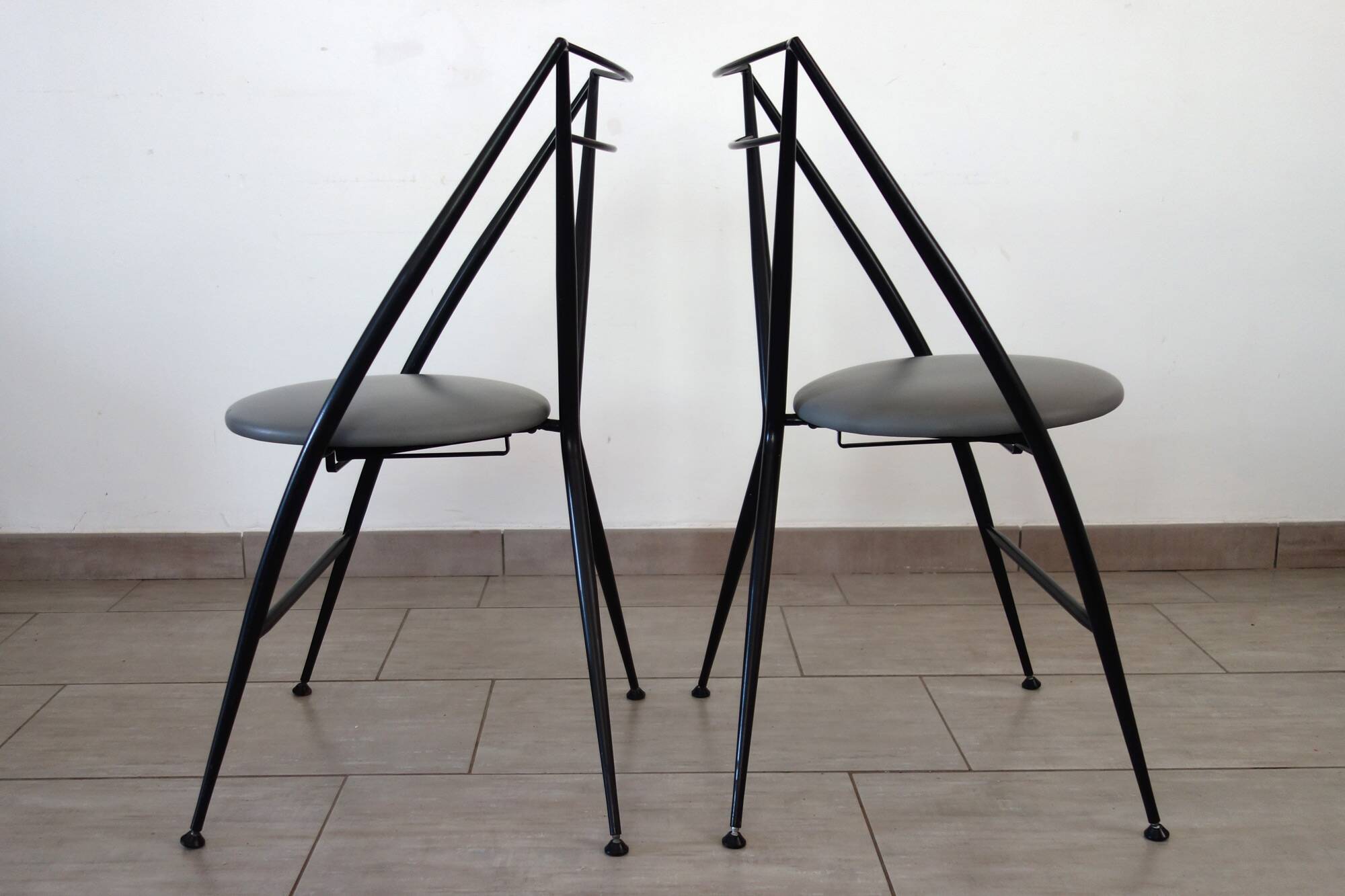 Cinderella folding chair pair by Yamakato, 1980s.
