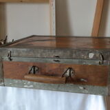 Painter's case in walnut and metal early XX