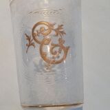 Gobelet de mariage en cristal et gravure or gravé
