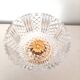 Chiseled crystal bowl with gilded metal base