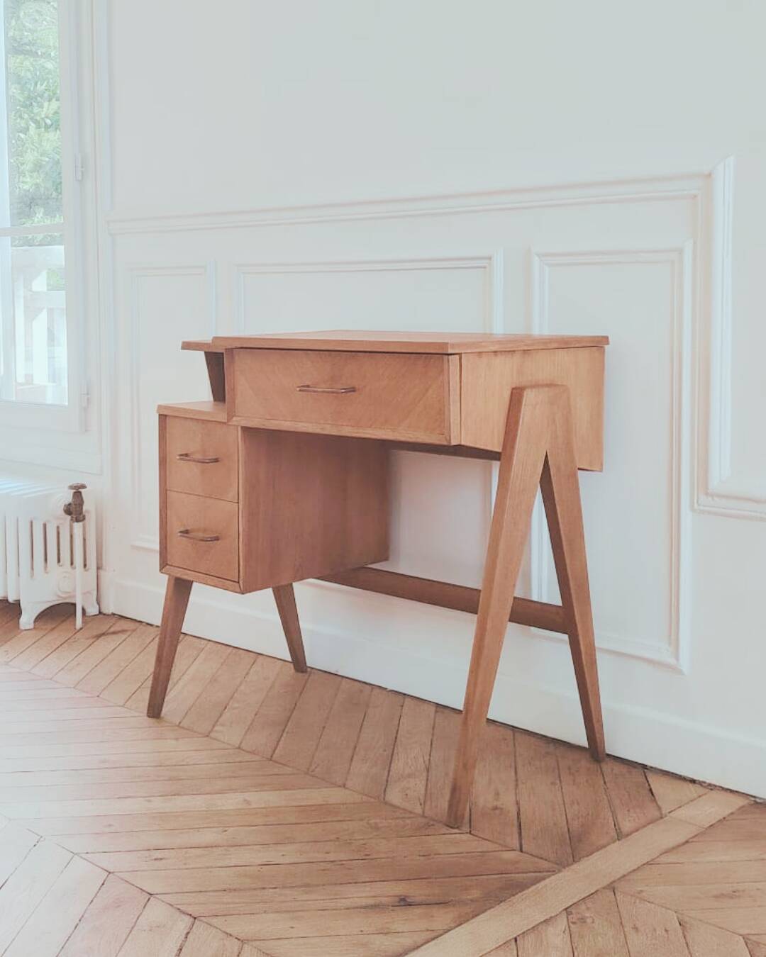 Vintage Scandinavian style desk, 1950s-60s.