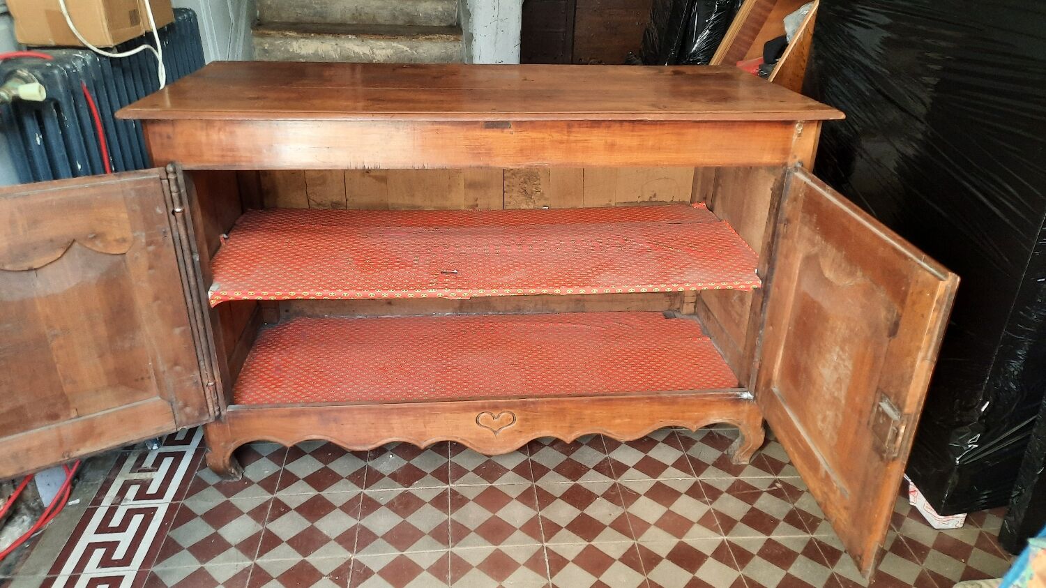 Antique low cherrywood sideboard