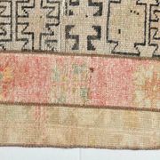 Tapis Runner Vintage Patchwork,Motifs Tribaux,Tons Pastel & Terre,66x265 cm