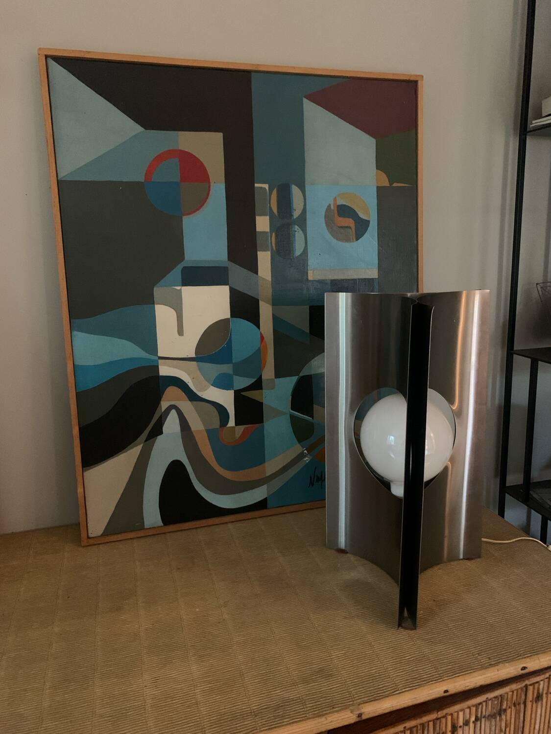 60s stainless steel lamp