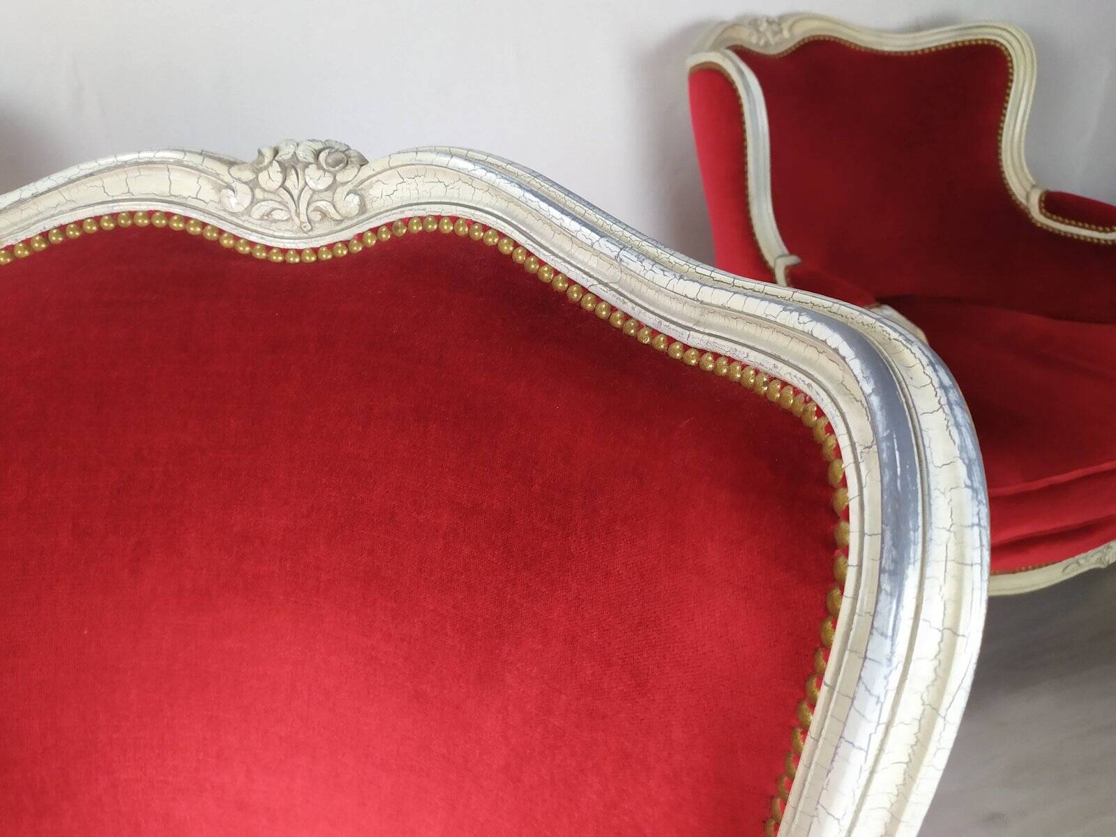 4 Louis XV Bergère armchairs