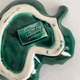 Vallauris green leaf slip bowl