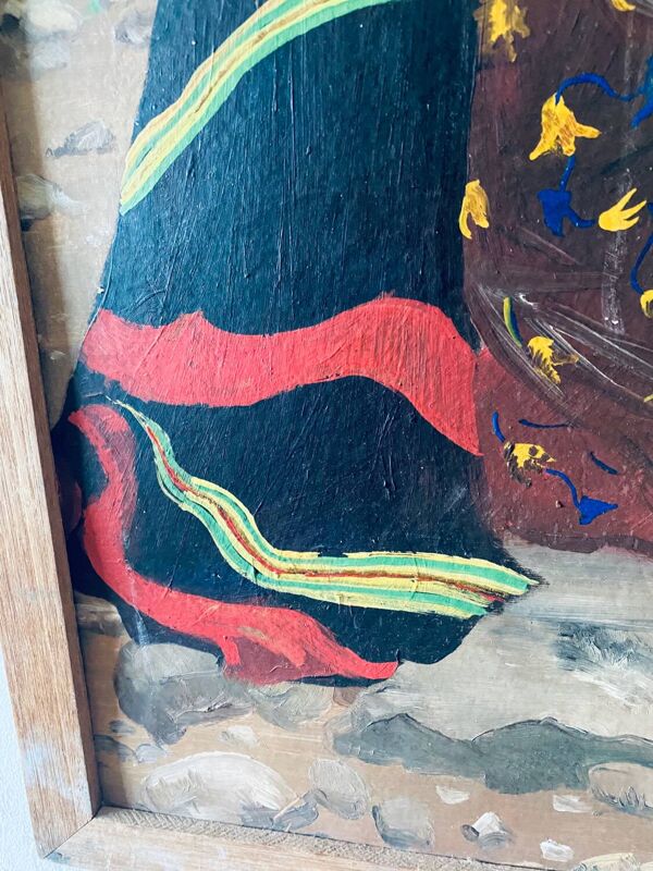 Tableau orientaliste sur carton