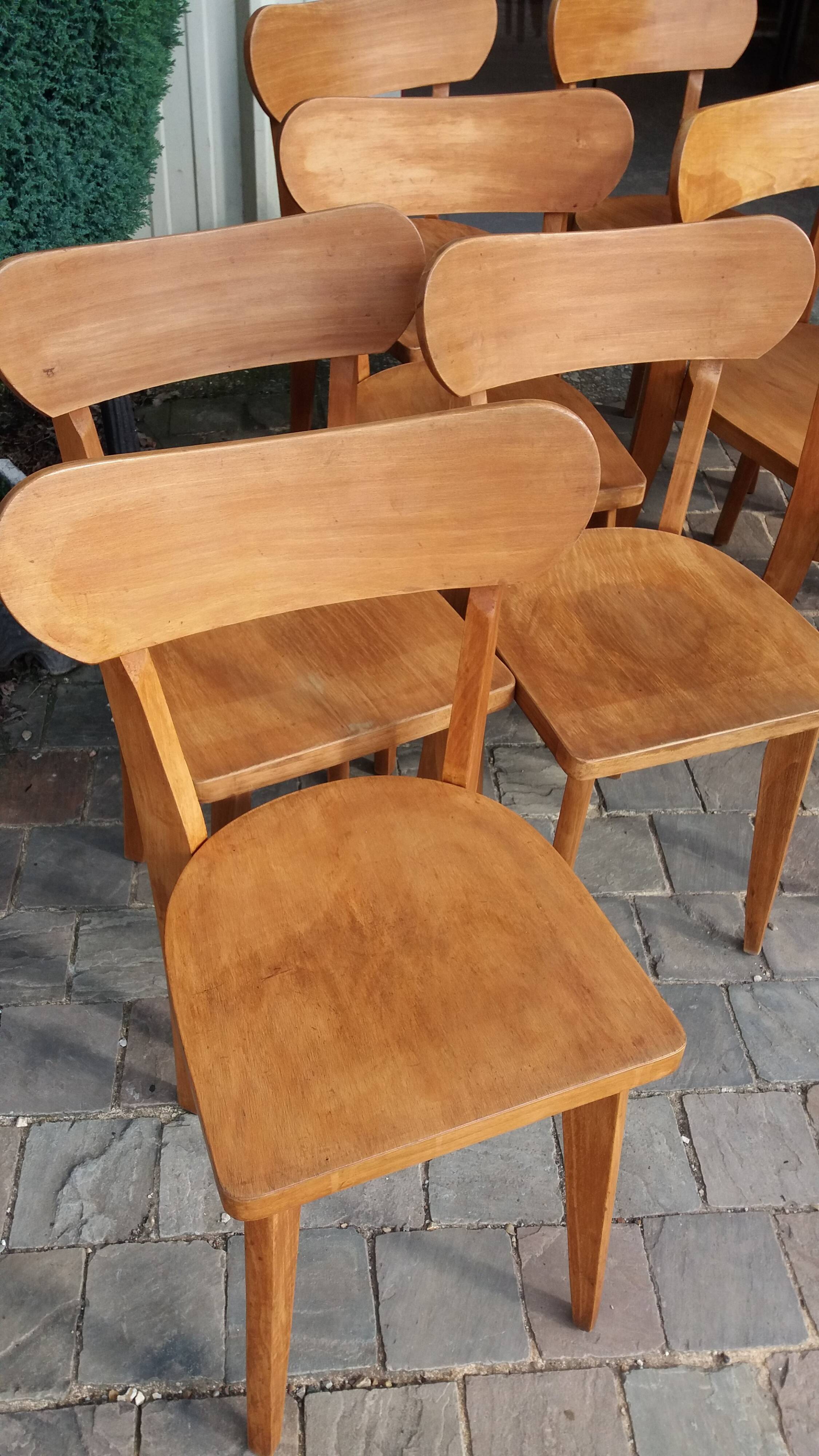 Set of 10 bistro chairs