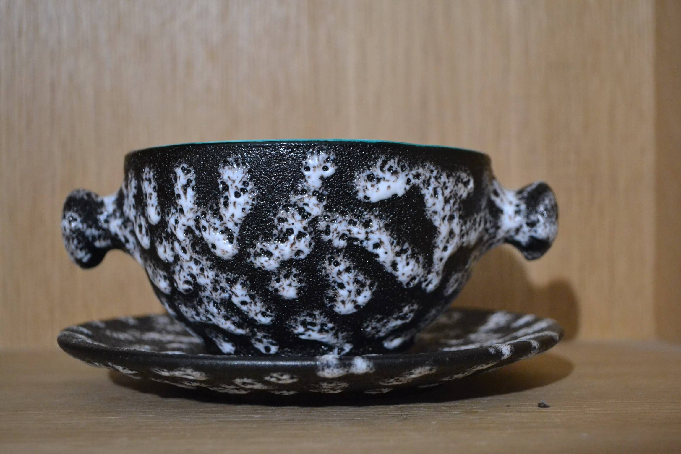 Mussara soup bowl and saucer from Vallauris