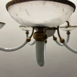 Italian Murano Glass Brass Chandelier 1940’s