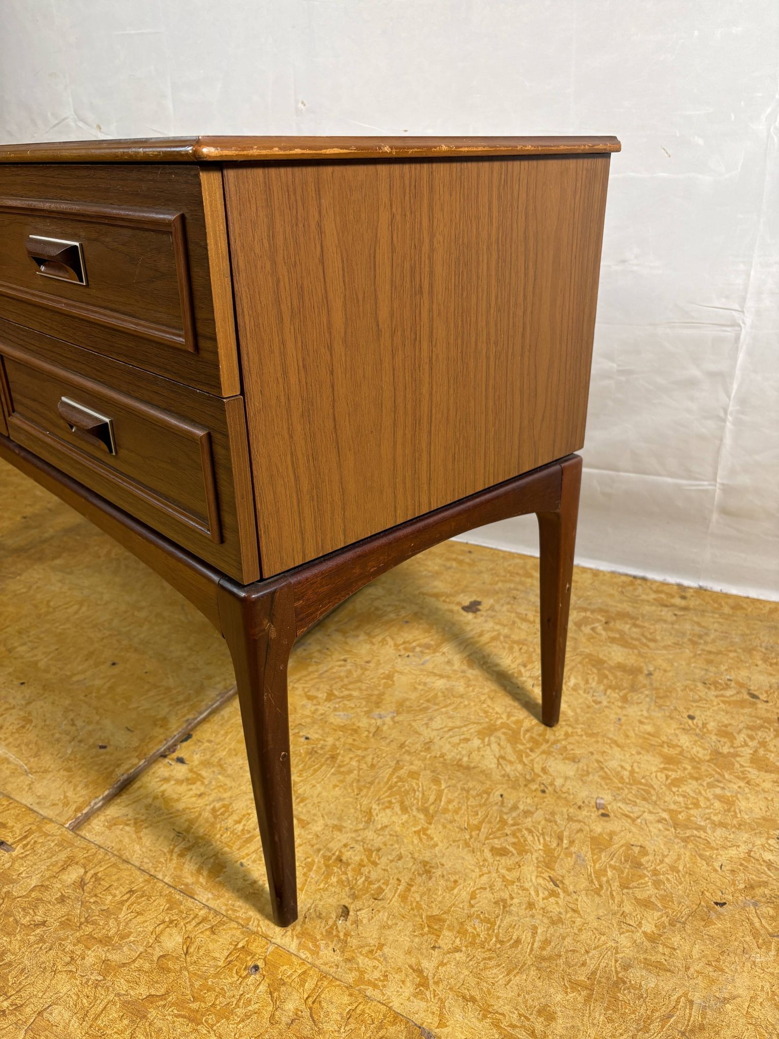Mid-Century Retro Vintage Sideboard by Europa Furniture 1960  Four Drawers