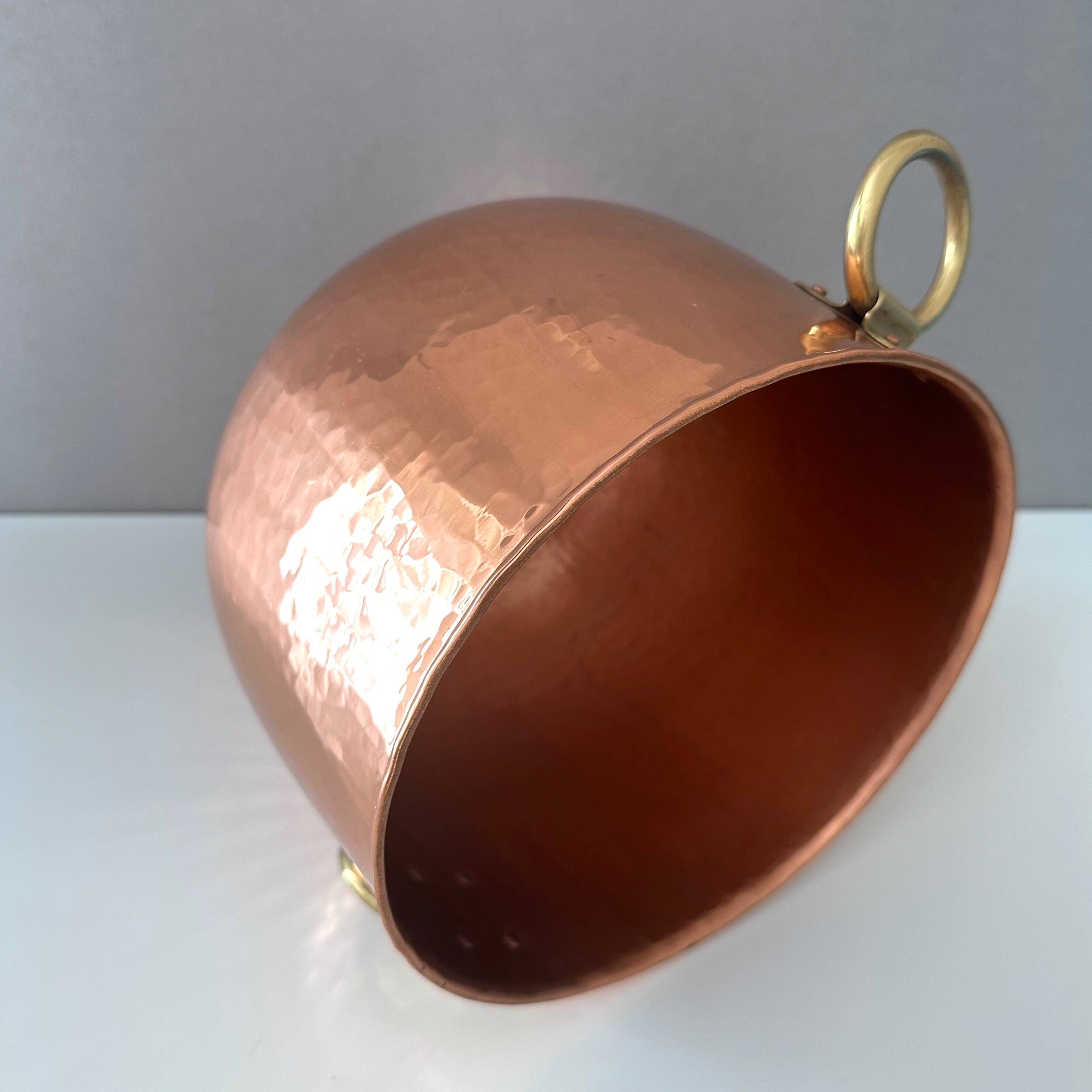 Large mid century flowerpot copper, zint handmade, bottle cooler, indoor gardening, 60's interior