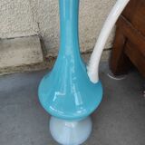 Vase carafe opaline bleue Murano