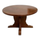 Brutalist round table in solid oak, 1960s.