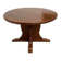 Brutalist round table in solid oak, 1960s.