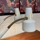 Paire de grandes lampes industrielles modulables 1950.