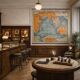 Vintage large format school map - Indian Ocean