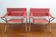 Pair of D4 folding armchairs by Marcel Breuer,  Tecta edition