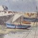 Claude HOUAL Marine Watercolour Titled "Port Haliguen" Circa 1950