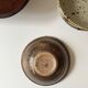 Ceramic ramekins/bowls, stoneware, pyrite, La Borne, France, 1970