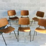 Set of 6 chairs Kho Liang 60s