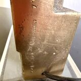 Table Lamp by Giuseppe Calonaci, Plexiglas & Brass, Italy, 1971, Signed