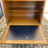 Louis XV Art Nouveau secretary, solid wood, medium satin oak