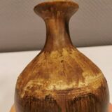 Ceramic vase in earthy/brownish/beige colours and tones. Judi Art, Denmark 1970s