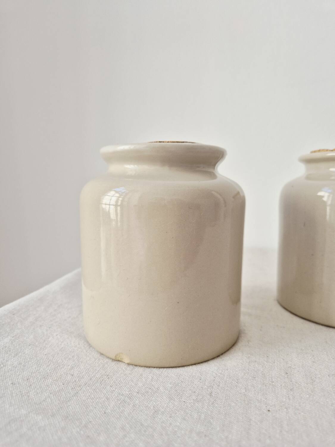 Set of 2 stoneware pots/vase - Lab Lagny Vintage